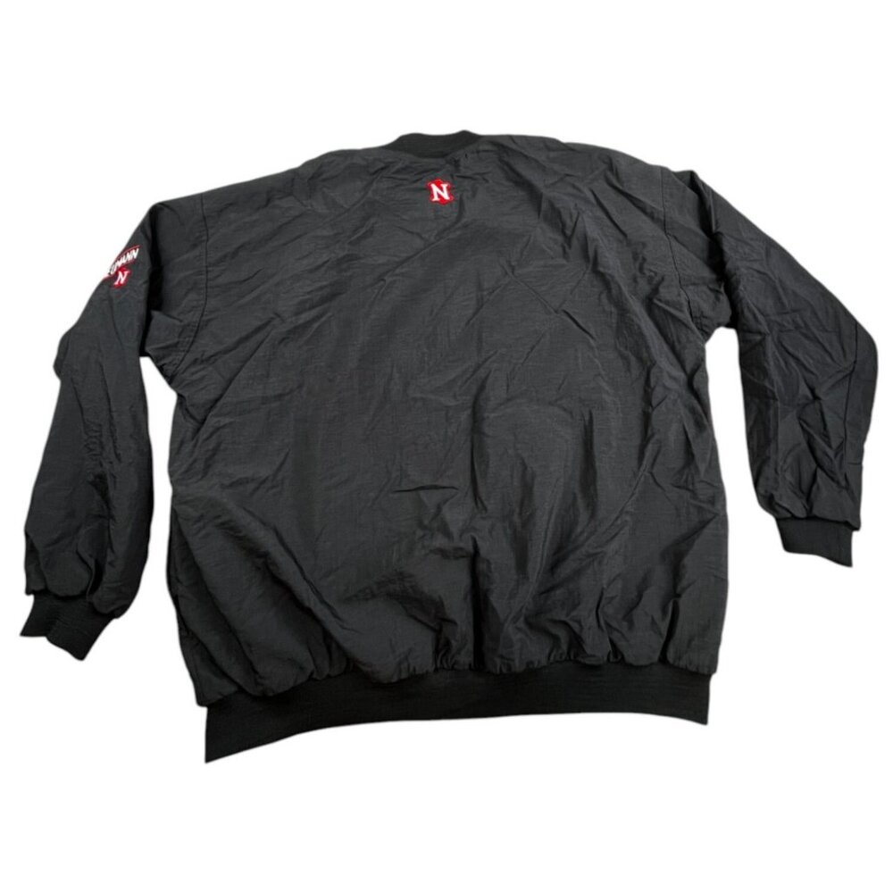 Unique Sales Co Crewneck Mens Medium Black Nylon Adams USA Pullover Made USA Y2K - Picture 2 of 7